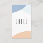 ブルーモダングレーベージュ抽象芸術アート名刺 名刺 (正面)