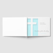 ブルーモダンゲストブックでの最初の聖餐式 ゲストブック (全面)