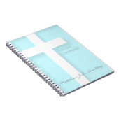 ブルーモダンゲストブックでの最初の聖餐式 ノートブック (右側)