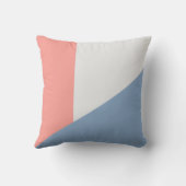 ブルーモダンコーラルピンクカラーブロック抽象芸術 クッション