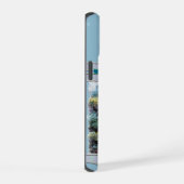 ブルーモダンシェットランドシェプドッグアート iPhone 15ケース (右側面)