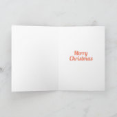 ブルーモダンシェブロンカスタムフォトクリスマス シーズンカード (内部)