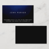 ブルーモダンシンプルビジネスカード 名刺 (正面/裏面)