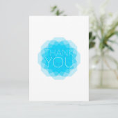 ブルーモダンシンプルーデザインエレガントありがとう サンキューカード (スタンド正面)