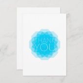 ブルーモダンシンプルーデザインエレガントありがとう サンキューカード (正面/裏面)
