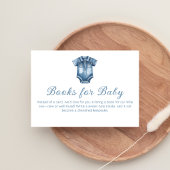 ブルーモダンジャンベビーデニムブックス赤ちゃんシャワー エンクロージャーカード