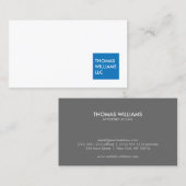 ブルーモダンスクエアプロフェッショナル名刺 名刺 (正面/裏面)