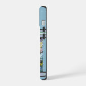 ブルーモダンスコティッシュテリア犬アート iPhone 15ケース (左側面)