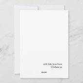 ブルーモダンスタイリッシュグリーンハッピーバレンタイン シーズンカード (裏面)