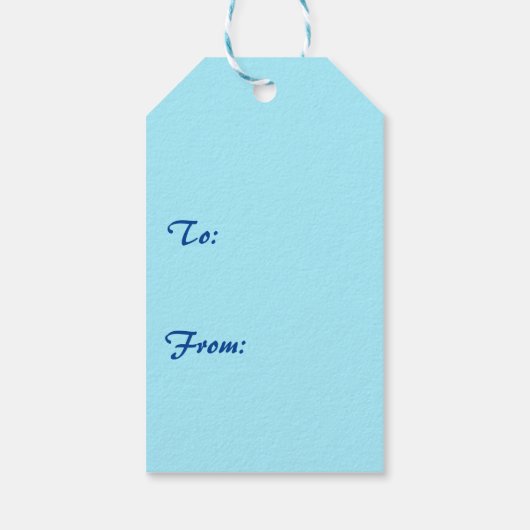 ブルーモダンスターのミニマルなクリスマスツリー ギフトタグ (裏面)