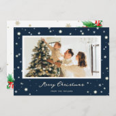 ブルーモダンスターズメリークリスマスフォトカード シーズンカード (正面/裏面)