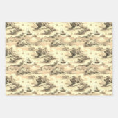 ブルーモダンストム海シートイレデジュイパターン ラッピングペーパーシート (正面3)