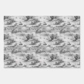 ブルーモダンストム海シートイレデジュイパターン ラッピングペーパーシート (正面2)