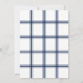 ブルーモダンストライプ卒業パーティー 招待状 (裏面)