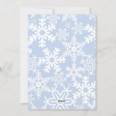 ブルーモダンスノーフレーク公証人ハッピーホリデー写真 シーズンカード (裏面)