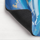 ブルーモダンスワールアゲイト虹色名前をカスタムする マウスパッド (コーナー)