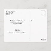 ブルーモダンズ結婚フォトコラージュ ポストカード (裏面)