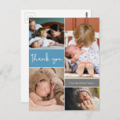 ブルーモダンセカンドベビーコラージュ ポストカード (正面/裏面)