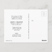 ブルーモダンセカンドベビーコラージュ ポストカード (裏面)