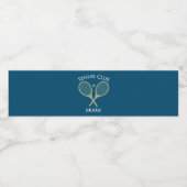 ブルーモダンセージエレガントクラシックテニス ペットボトルラベル (シングルラベル)