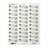 ブルーモダンセージグリーンサークル差出人住所 ラベル (フルシート)