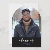 ブルーモダンタイポグラフィアーチグラード発表 招待状 (裏面)