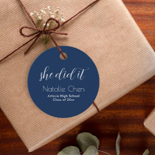 ブルーモダンタイポグラフィエレガント大学院 フェイバータグ