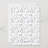 ブルーモダンタイポグラフィフォトクリスマス シーズンカード (裏面)