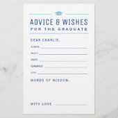 ブルーモダンタイポグラフィ大学院アドバイス&ウィッシュ (正面)