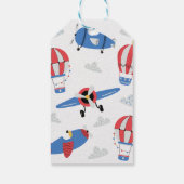 ブルーモダンタイムフライ誕生日 ギフトタグ (裏面)