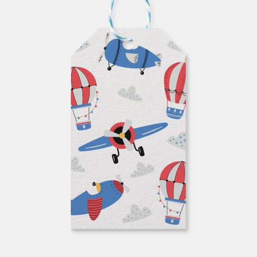 ブルーモダンタイムフライ誕生日 ギフトタグ (裏面)