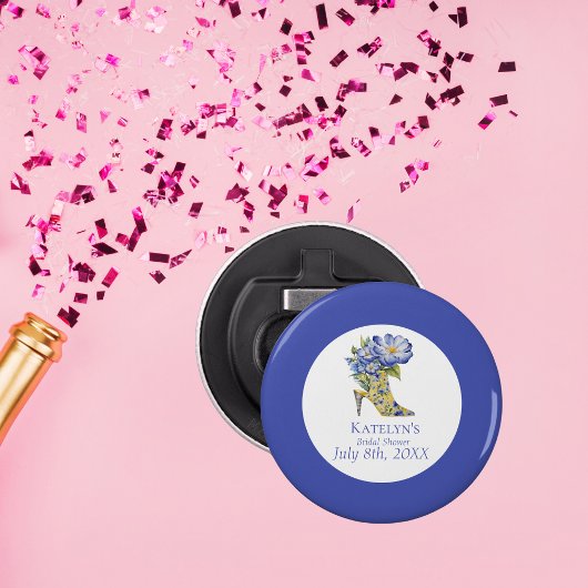 ブルーモダンチノワセリーハイヒール靴ブライダルショー 栓抜き