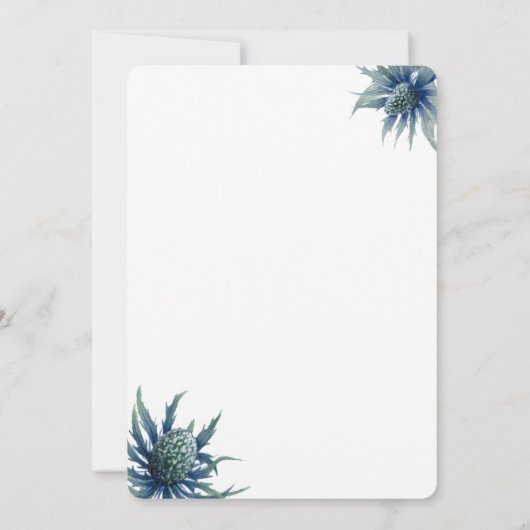 ブルーモダンティスル結婚式招待状 招待状 (裏面)