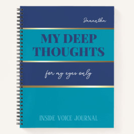 ブルーモダンティール（緑がかった色）金ゴールドトレンディーマイアイオンリージャーナル ノートブック