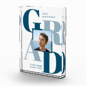 ブルーモダントレンディータイポグラフィ卒業 フォトブロック (右)