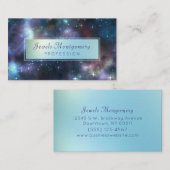 ブルーモダンネイビー銀河系スター宇宙 名刺 (正面/裏面)