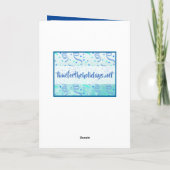 ブルーモダンハッピーバースデーパーソナライズされた甥 カード (裏面)