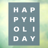 ブルーモダンハッピーホリデー ウィンドウサイン (シート3)