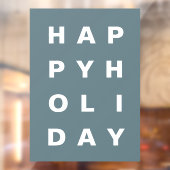 ブルーモダンハッピーホリデー ウィンドウサイン (シート2)