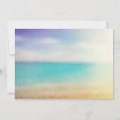 ブルーモダンバグラデーションニラビーチリハーサル 招待状 (裏面)