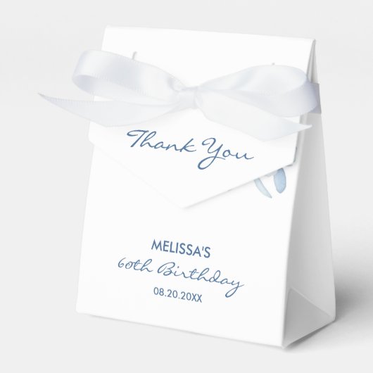 ブルーモダンバラフローラグリーナリー誕生日 フェイバーボックス (正面サイド)