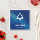 ブルーモダンバーグランジ（ユダヤ教の）バル・ミツバー スタンダードカクテルナプキン (インサイチュ)