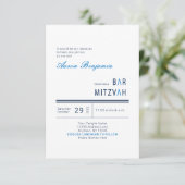 ブルーモダンバー（ユダヤ教の）バル・ミツバー 招待状 (スタンド正面)