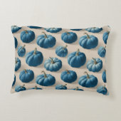 ブルーモダンパンプキン秋デザイン アクセントクッション (裏面)