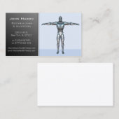 ブルーモダンパーソナルトレーナー名刺 名刺 (正面/裏面)