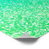 ブルーモダンパープルグリッターググラデーションラムデザイン ポスター (角)