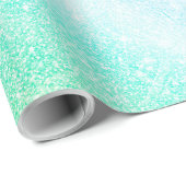 ブルーモダンパープルグリッターググラデーションラムデザイン ラッピングペーパー (ロールコーナー)