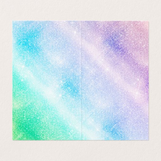 ブルーモダンパープルグリッターググラデーションラムデザイン 名刺 (内部フラット)