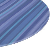 ブルーモダンパープルストライプ カッティングボード (角)