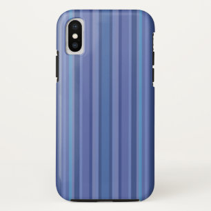 ブルーモダンパープルストライプiPhone iPhone XSケース